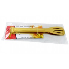 9" Gold Slotted Tong